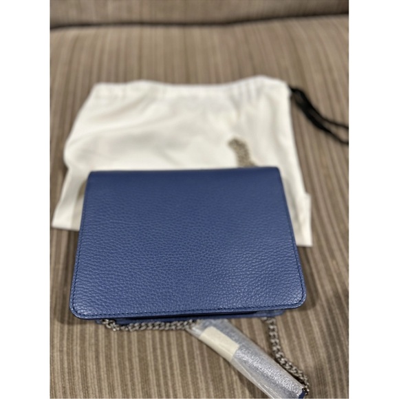 Gucci crossbody ( navy color and silver chain) new with tags - Picture 5 of 8
